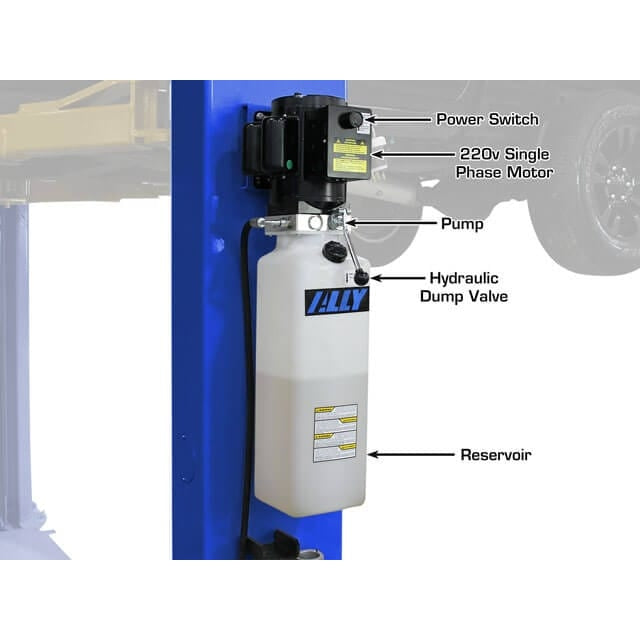 Atlas Platinum PVL9BP ALI Certified 9,000 lb Baseplate 2 Post Lift