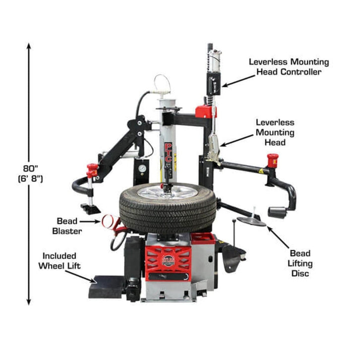 Atlas Platinum PTC500 Center Post Tire Changer w/ Adapters Kit