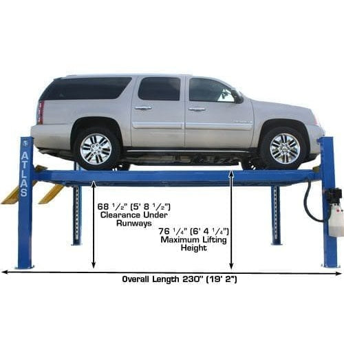 Atlas 412A Alignment 4 Post Lift + RJ6 Rolling Jacks Combo