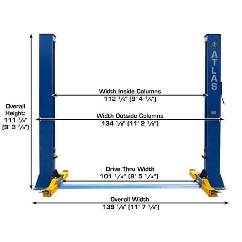 Atlas BP10000X 10,000 lb Baseplate 2 Post Lift