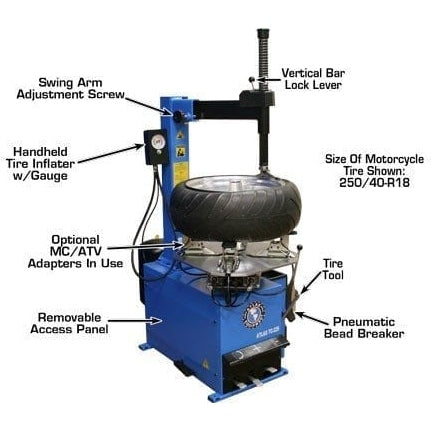 Atlas TC229 Rim-Clamp Tire Changer w/ Beadblaster