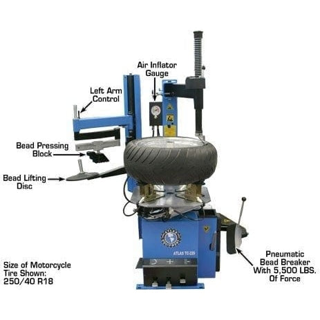 Atlas TC229LH Rim-Clamp Tire Changer w/ Assist Arm