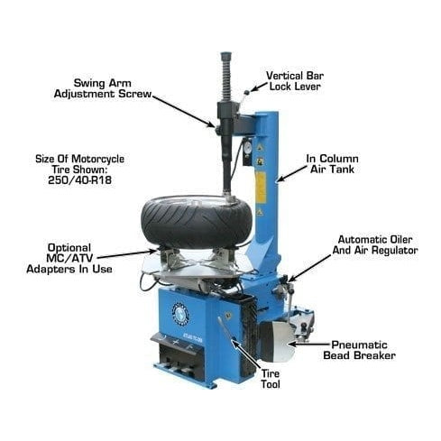 Atlas TC289 Extra Large Rim-Clamp Tire Changer