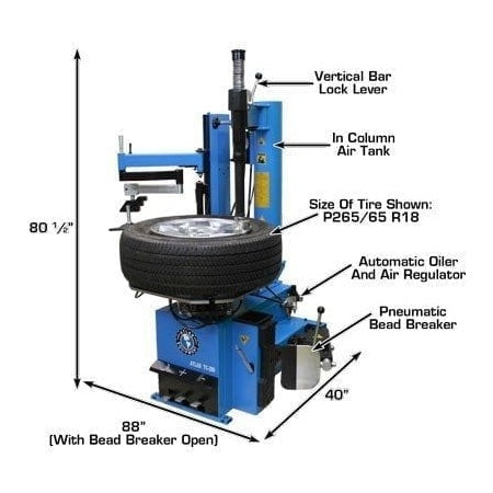 Atlas TC289LH Extra Large Rim-Clamp Tire Changer w/ Assist Arm