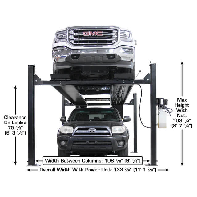 Atlas Apex 9 ALI Certified 9,000 lb 4-Post Lift