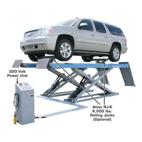 Atlas 12AWFSL Alignment Scissor Lift and RJ-6 Rolling Jack Combo