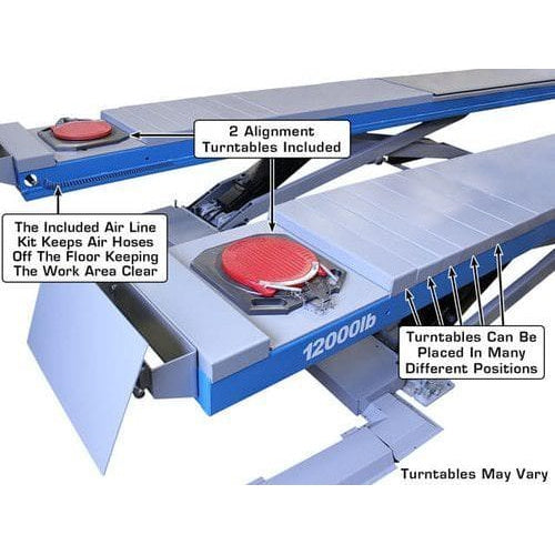 Atlas 12AWFSL Alignment Scissor Lift and RJ-6 Rolling Jack Combo