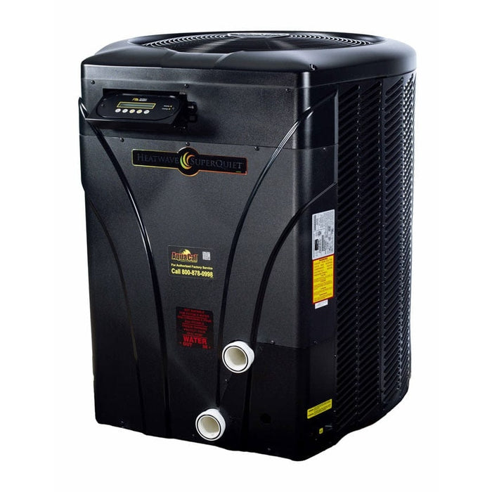 AquaCal HeatWave SuperQuiet® SQ225 Pool Heat Pump in Right View with Display Open