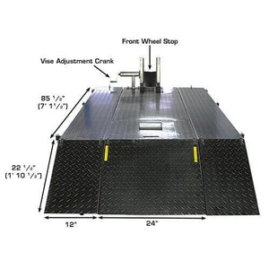 Atlas 1,000 lb. Air-Operated Motorcycle & ATV Lift in front view