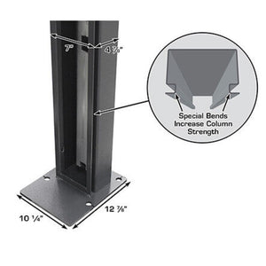 Atlas PREMIUM 408SL 4 Post Lift + RJ35 Sliding Jacks Combo base measurements