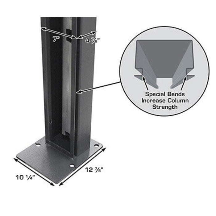 Atlas PREMIUM 408SL 4 Post Lift + RJ35 Sliding Jacks Combo base measurements