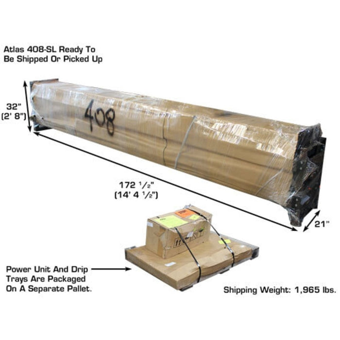 Atlas PREMIUM 408SL 4 Post Lift + RJ35 Sliding Jacks Combo in a box