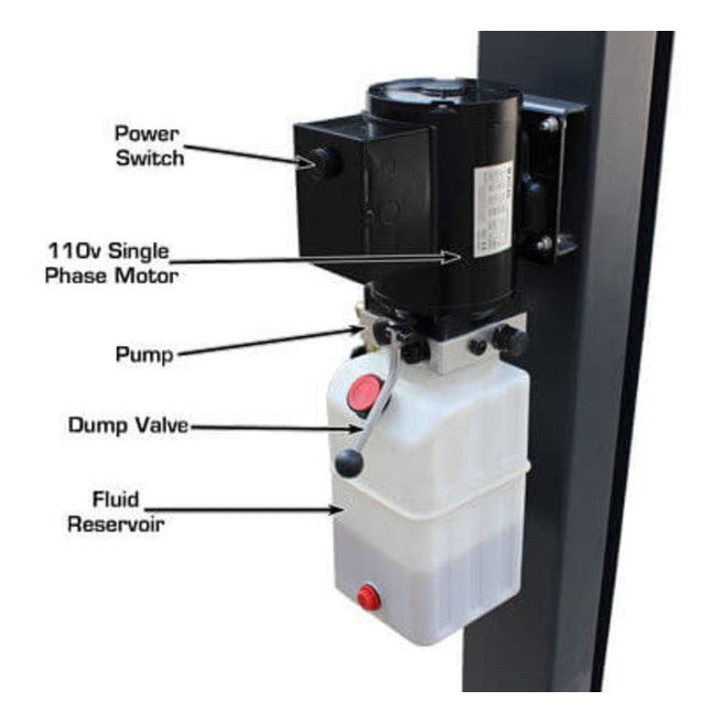 Atlas PREMIUM 408SL 4 Post Lift + RJ35 Sliding Jacks Combo motor