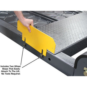 Atlas PREMIUM 408SL 4 Post Lift + RJ35 Sliding Jacks Combo with 2 wheel stops