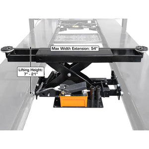 Atlas PREMIUM 408SL 4 Post Lift + RJ35 Sliding Jacks Combo maximum  width extension