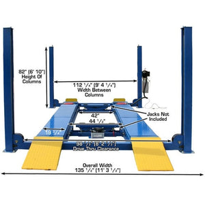 Atlas 412A 12,000 lb 4-Post Alignment Lift Front Empty