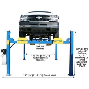 Atlas 412A 12,000 lb 4-Post Alignment Lift with Front View