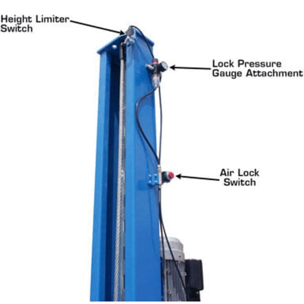 Atlas 412A Alignment 4 Post Lift + RJ6 Rolling Jacks Combo Pressure Gauge