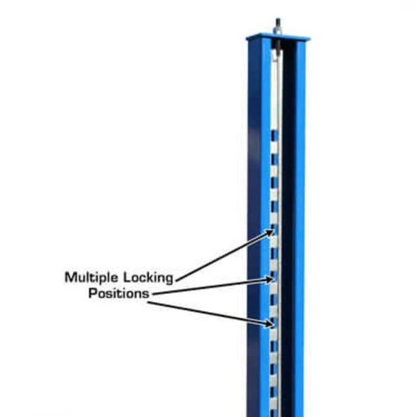 Atlas 414 14,000 lb Commercial 4-Post Lift Locking Positions