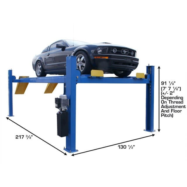 Atlas 414A 14,000 lb 4-Post Alignment Lift Side view