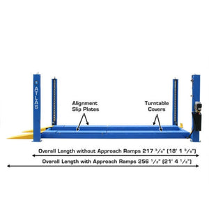 Atlas 414A 14,000 lb 4-Post Alignment Lift turntables