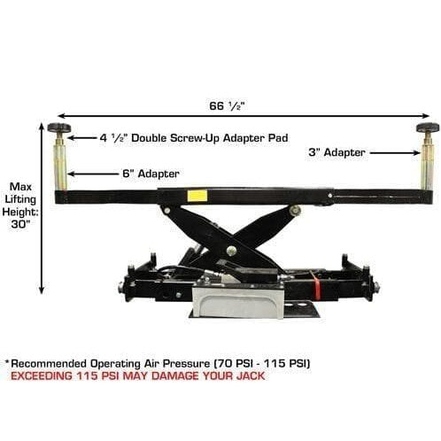 Atlas 414A Alignment Lift + RJ8 Rolling Jacks Combo jack adapter