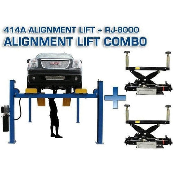 Atlas 414A Alignment Lift + RJ8 Rolling Jacks Combo