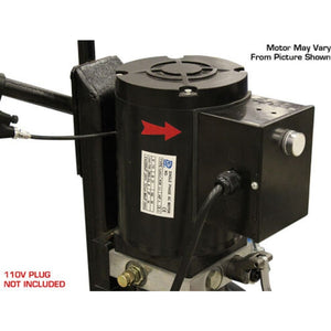 Atlas 6MR 6,000 lb Portable Mid-Rise Lift motor closeup