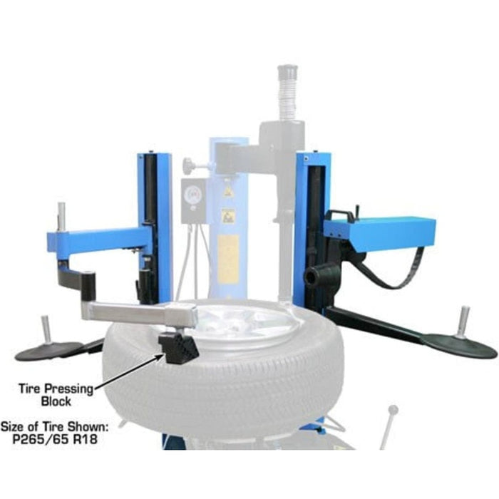 Atlas 700 Series Dual Assist Arms tire pressing block