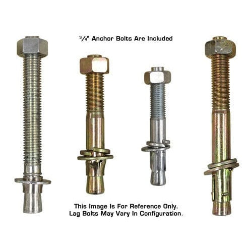 Atlas 9KBPX 9,000 lb Baseplate 2 Post Lift bolts