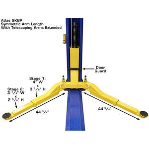 Atlas 9KBPX 9,000 lb Baseplate 2 Post Lift door guard