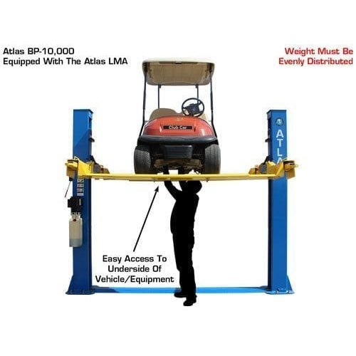 Atlas 9KBPX 9,000 lb Baseplate 2 Post Lift w/ LMA Combo Example of easy access