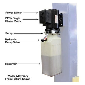 Atlas 9KBPX 9,000 lb Baseplate 2 Post Lift w/ LMA Combo pump