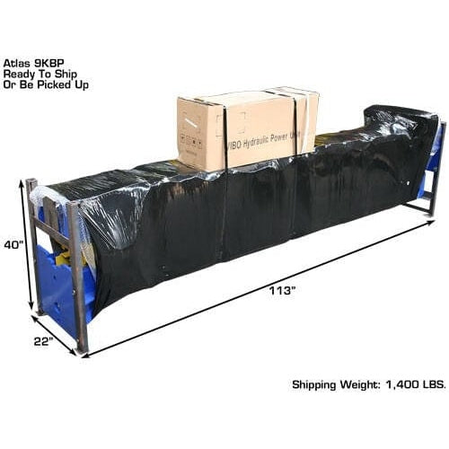 Atlas 9KBPX 9,000 lb Baseplate 2 Post Lift packaged