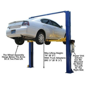 Atlas 9KOHX 9,000 lb Overhead 2-Post Lift w/ LMA Combo Power Unit Column