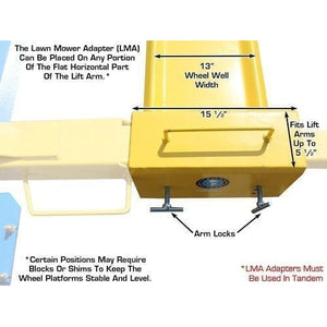 Atlas 9KOHX 9,000 lb Overhead 2-Post Lift w/ LMA Combo Wheel Well Width