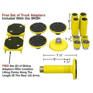 Atlas 9KOHX 9,000 lb Overhead 2-Post Lift truck adapters