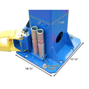 Atlas 9OHSC 2-Post Lift + Lawn Mower Adapter Combo post dimensions