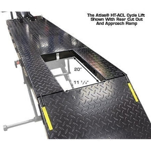 Atlas ACL Motorcycle Lift w/ Roller Plate dimensions