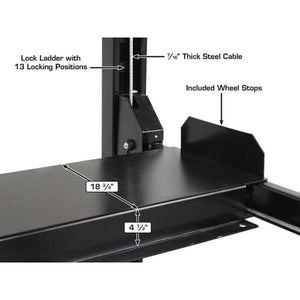 Atlas ALI Certified APEX 8 4 Post Lift + RJ35 Sliding Jacks Combo Steel Cable