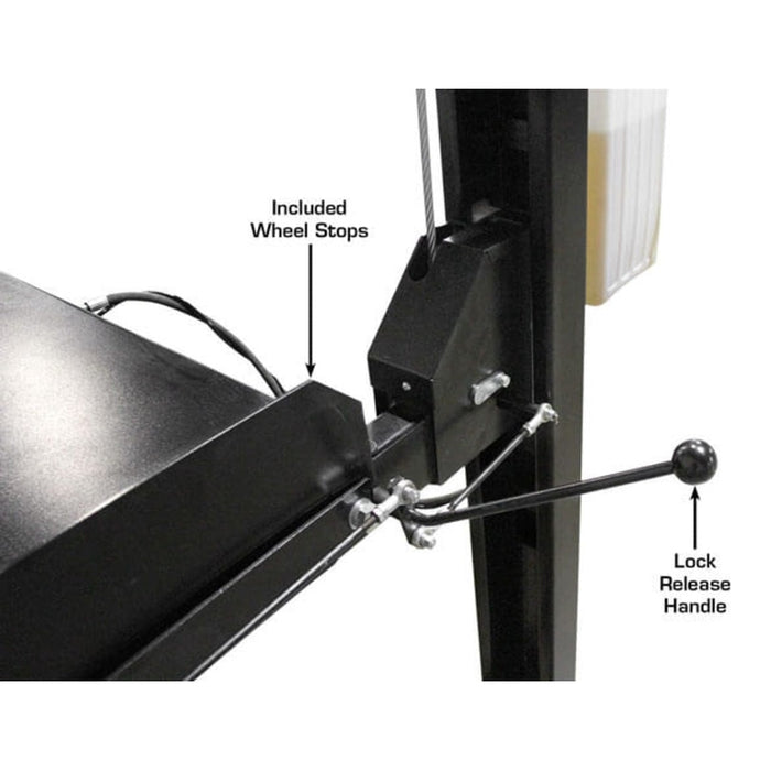 Atlas ALI Certified APEX 8 4 Post Lift + RJ35 Sliding Jacks Combo Lock Release Handle