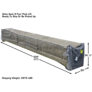 Atlas ALI Certified APEX9 4 Post Lift + RJ6 Rolling Bridge Jacks Combo lift shipment