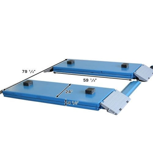 Atlas SLP9K 9,000 lb Full-Rise Lift Product measurements