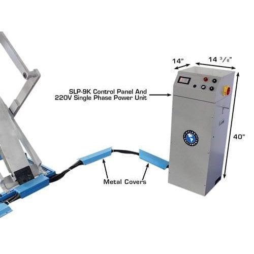 Atlas SLP9K 9,000 lb Full-Rise Lift with control panel