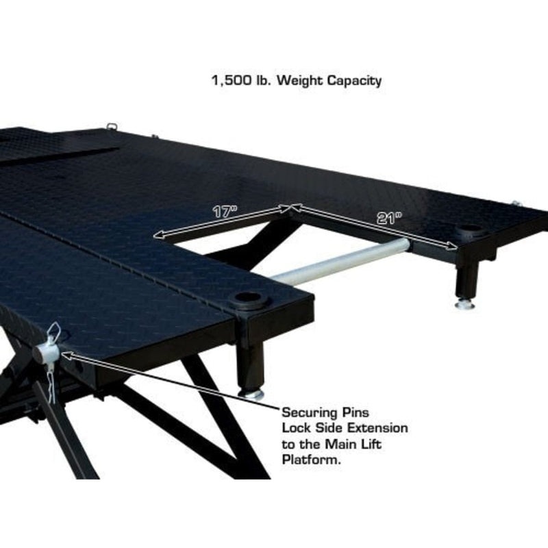 Atlas HI-RISE 1500 Motorcycle/ATV Lift measurements