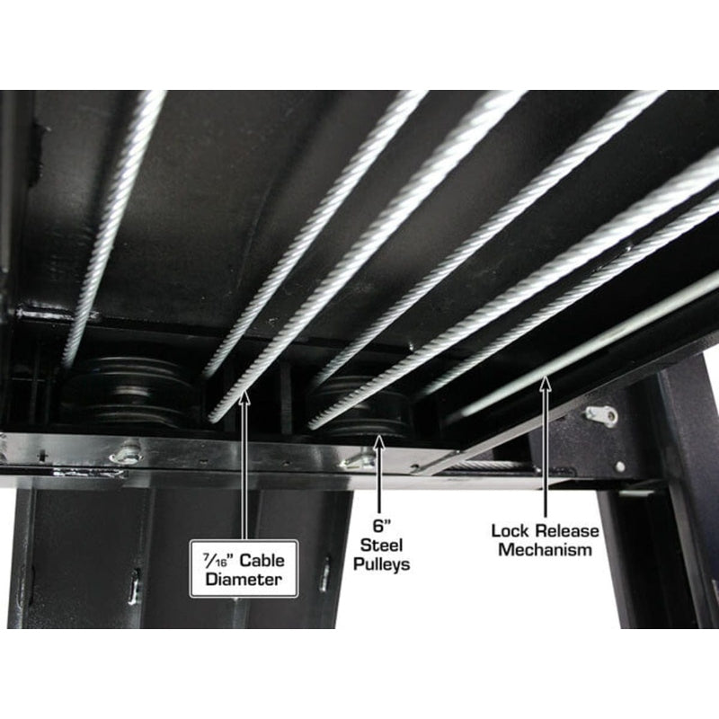 Atlas Apex 9 ALI Certified 9,000 lb 4-Post Lift Pulley