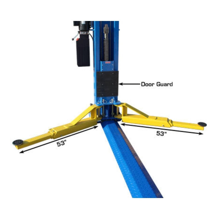 Atlas BP12000X 12,000 lb Baseplate 2 Post Lift Arm length