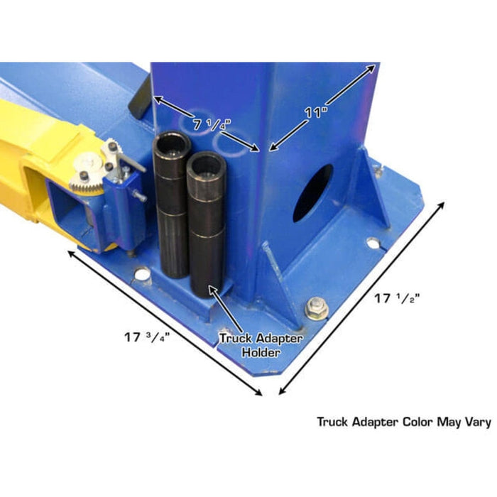 Atlas BP8000 2-Post Lift + Lawn Mower Adapter Combo Holder