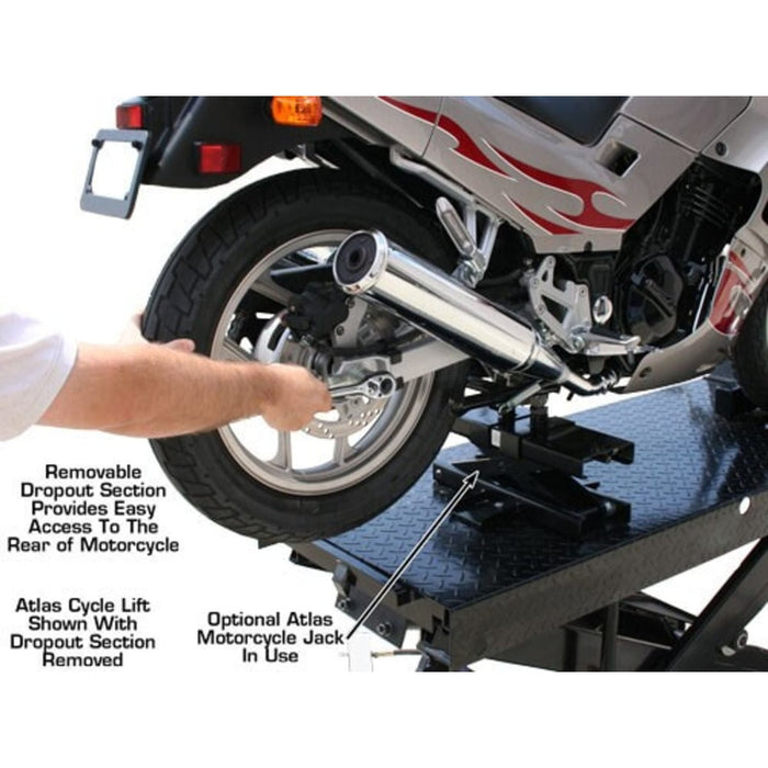 Atlas Cyclelift Motorcycle Lift Dropout Section