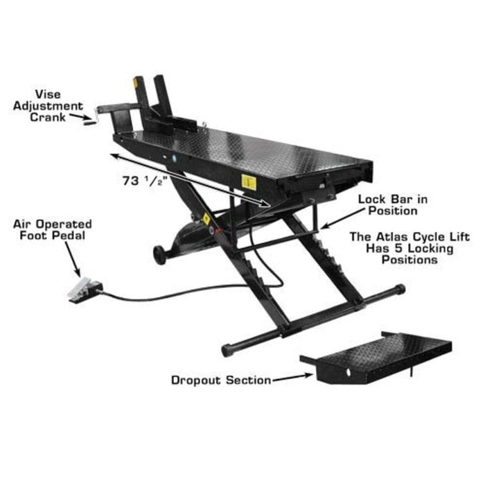 Atlas Cyclelift Motorcycle Lift Lock Bar